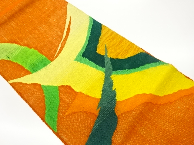 JAPANESE NAGOYA OBI / MAWATA TSUMUGI / WOVEN ABSTRACT